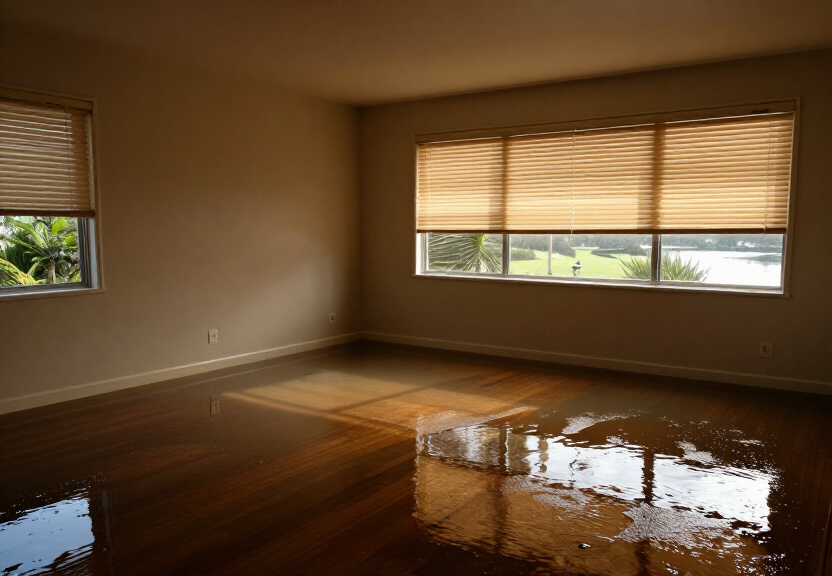 Water-damaged kitchen in Blakehurst before restoration
